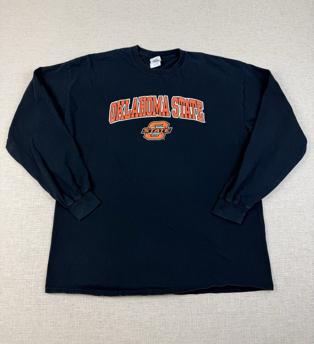 Gildan Oklahoma State University OSU Cowboys Men’s XL Black Long Sleeve Shirt